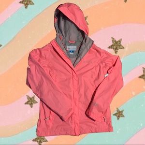 Pink/salmon Columbia windbreaker